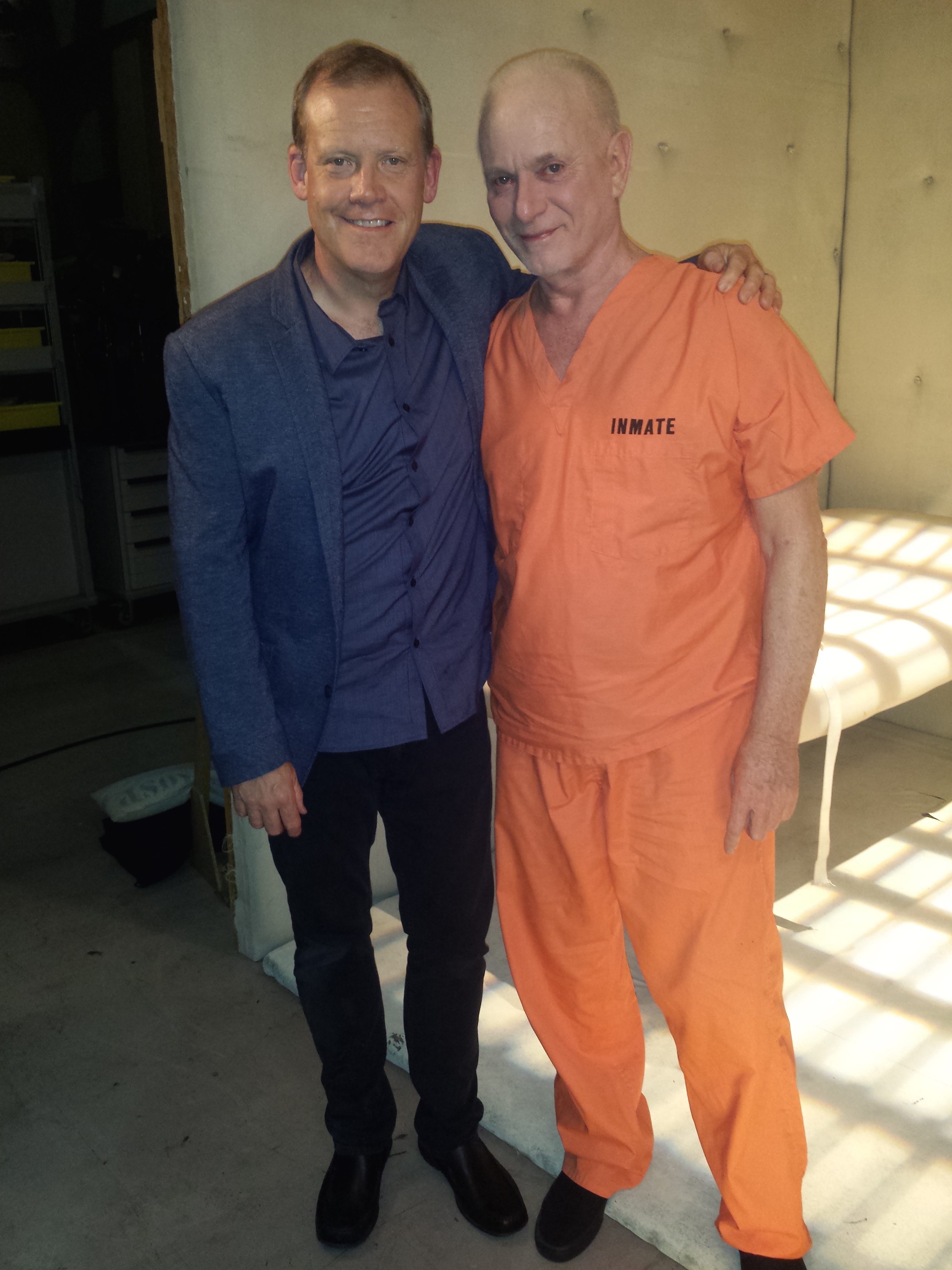 With Anthony Geary - who plays Luke - after working on 