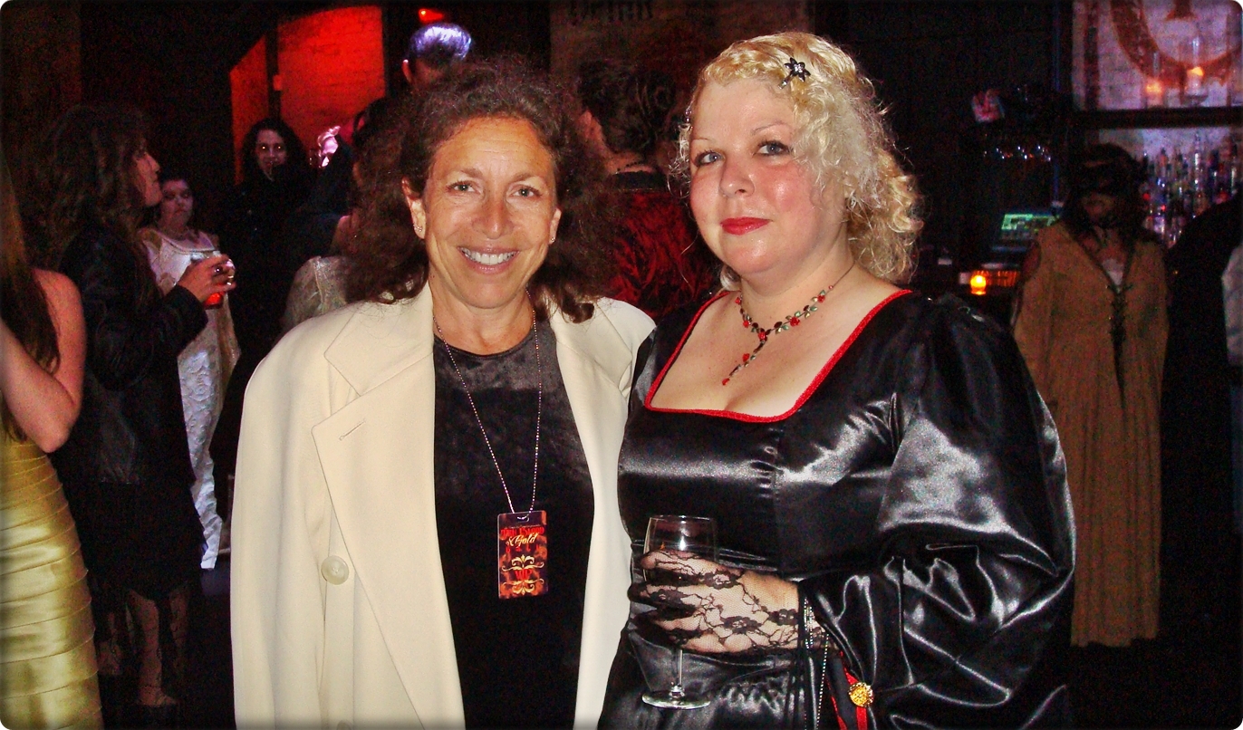 Daena Smoller and special guest paranormal romance author & artist Kimberly Adkins at the ARVLFC (Anne Rice Vampire Lestat Fan Club) Vampire Ball in New Orleans.