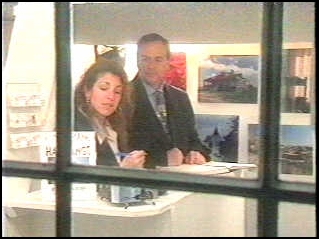 Daena Smoller and Larry Montz in the original GHOST EXPEDITIONS office in New Orleans. Filming 