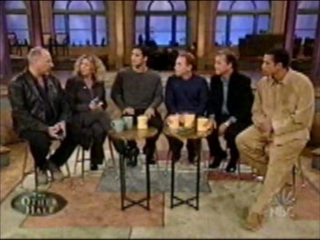 October 30, 2002 on NBC's The Other Half. L - R: Larry Montz, Daena Smoller, Mario Lopez, Danny Bonaduce, Dick Clark, Dorian Gregory.