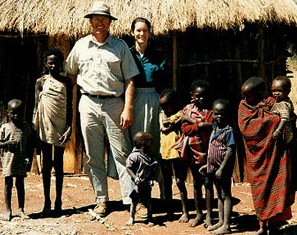 Alton Ford with Deborah Smith Ford working in Kenya, Africa