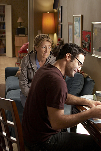 Still of Edie Falco and Dominic Fumusa in Nurse Jackie (2009)