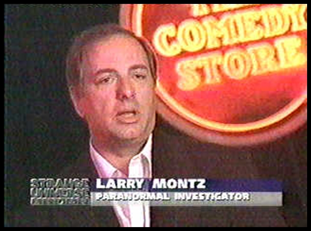 1997 - Larry Montz pictured here (inside The Comedy Store) in one of his several STRANGE UNIVERSE appearances.