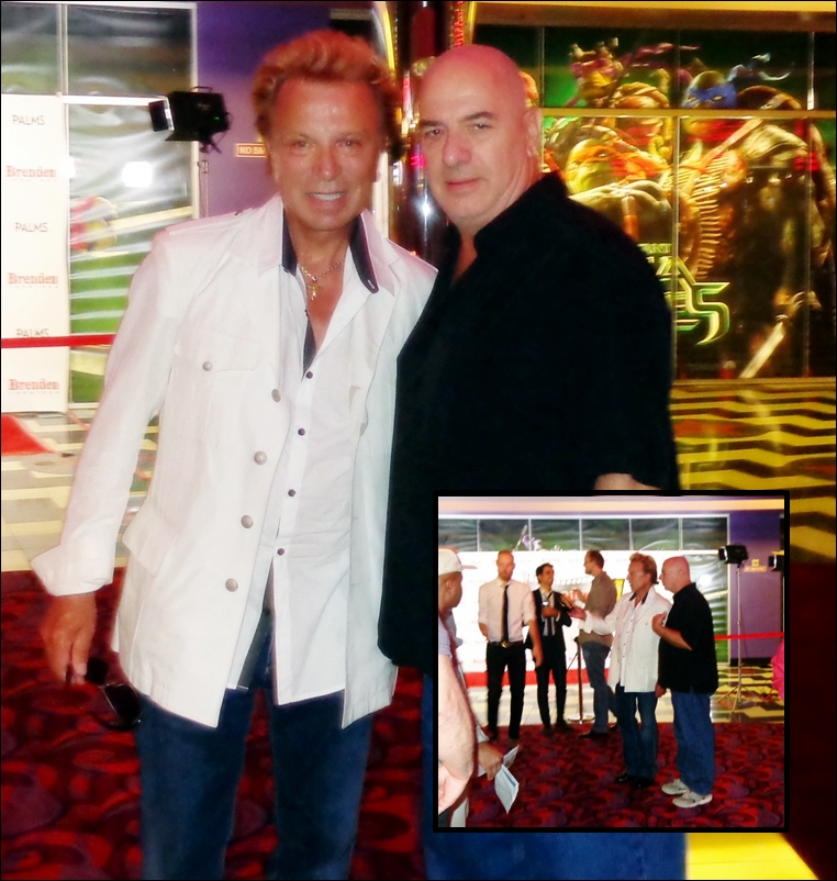 Siegfried Fischbacher and Larry Montz at Las Vegas premiere screening event of new feature film, POPOVICH AND THE VOICE OF THE FABLED AMERICAN WEST. August 2014