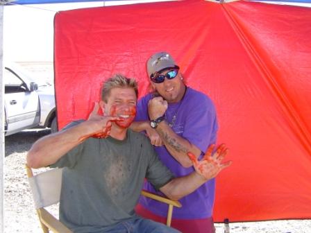 Rich Hopkins on Location with Kenny Johnson on the Feature Film 