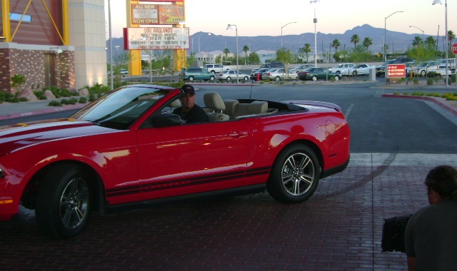 Rich Hopkins sliding a Mustang into the Valet at The Cannery Hotel, Las Vegas