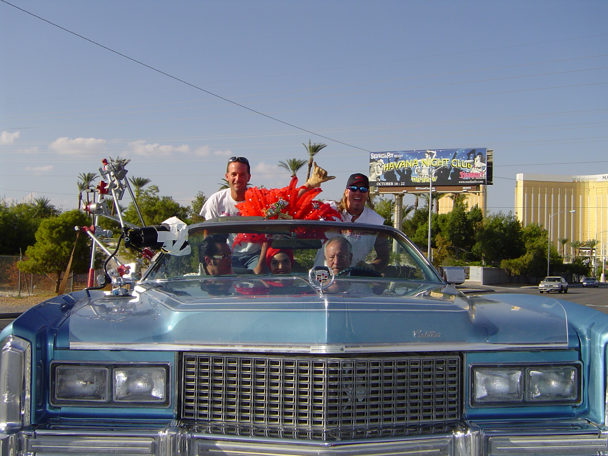 Driving Safety team Rich Hopkins and Johnny Gray with Las Vegas Mayor 