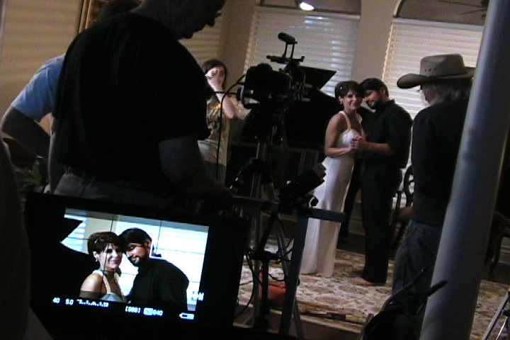 Set still from Temptation of the Miracle Weaver GiGi Erneta and Timothy Birt