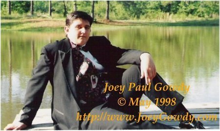 Joey Gowdy in 1998 posing at his parents lake before the Hickory Flat Junior Prom.
