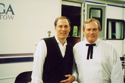 Fred Griffith as Rev. Ellison Capers and Lee Majors as Dr. Lee, behind the scenes on 