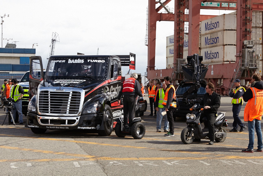 Director Bailey Kobe takes time out from luxury commercials to play with one of the best car and truck stunt crews in the world.