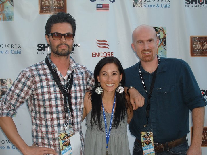 Filmmaker Bailey Kobe, actress Sara Woo, and writer Joe Hauler.