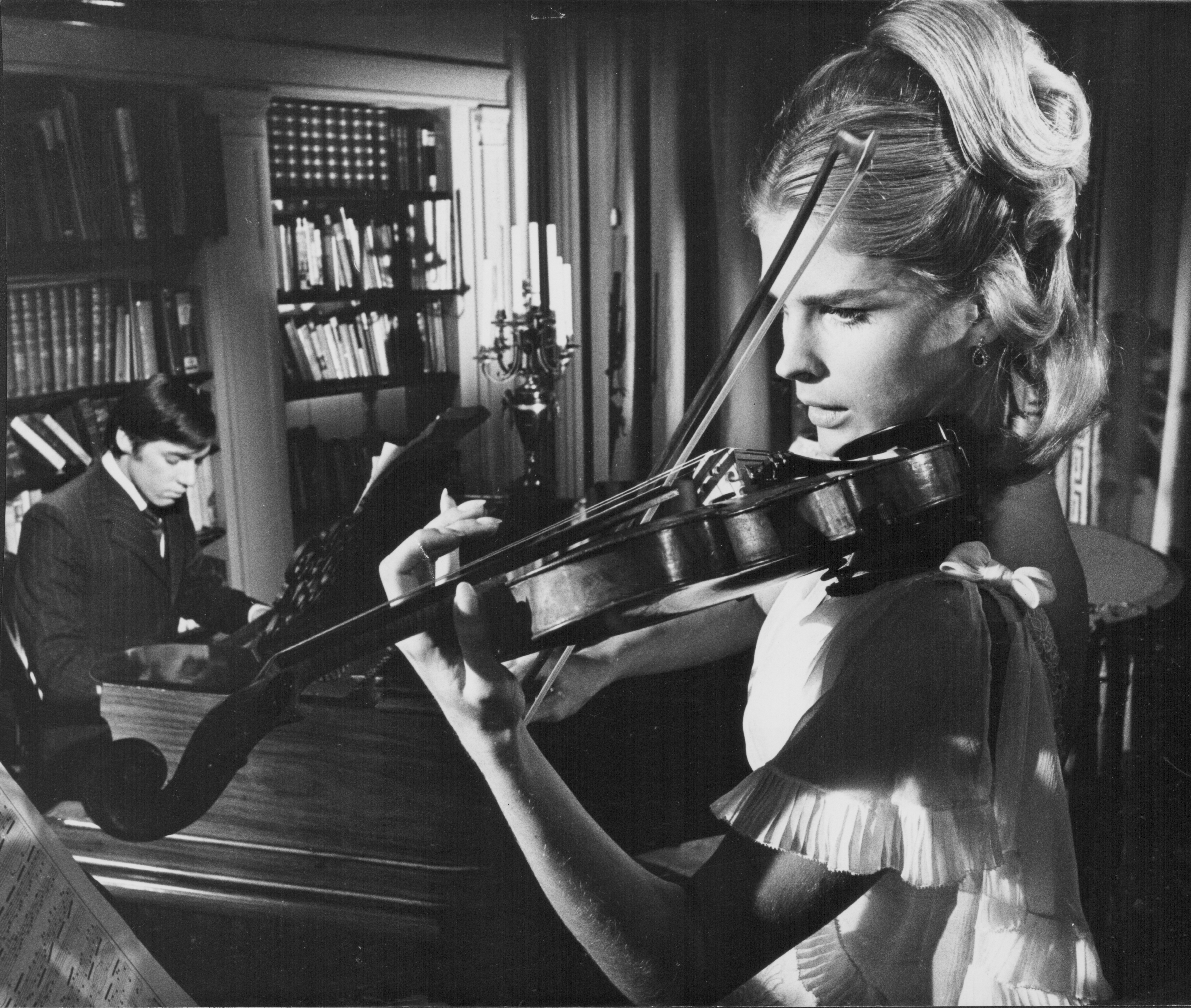 Still of Candice Bergen and Roger Lloyd Pack in The Magus (1968)