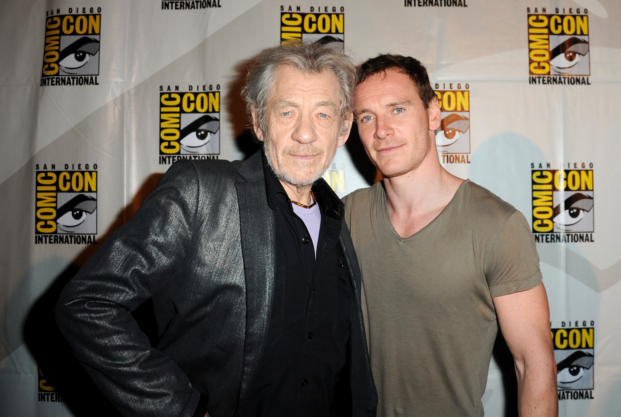 Ian McKellen and Michael Fassbender at event of Iksmenai: Praejusios ateities dienos (2014)