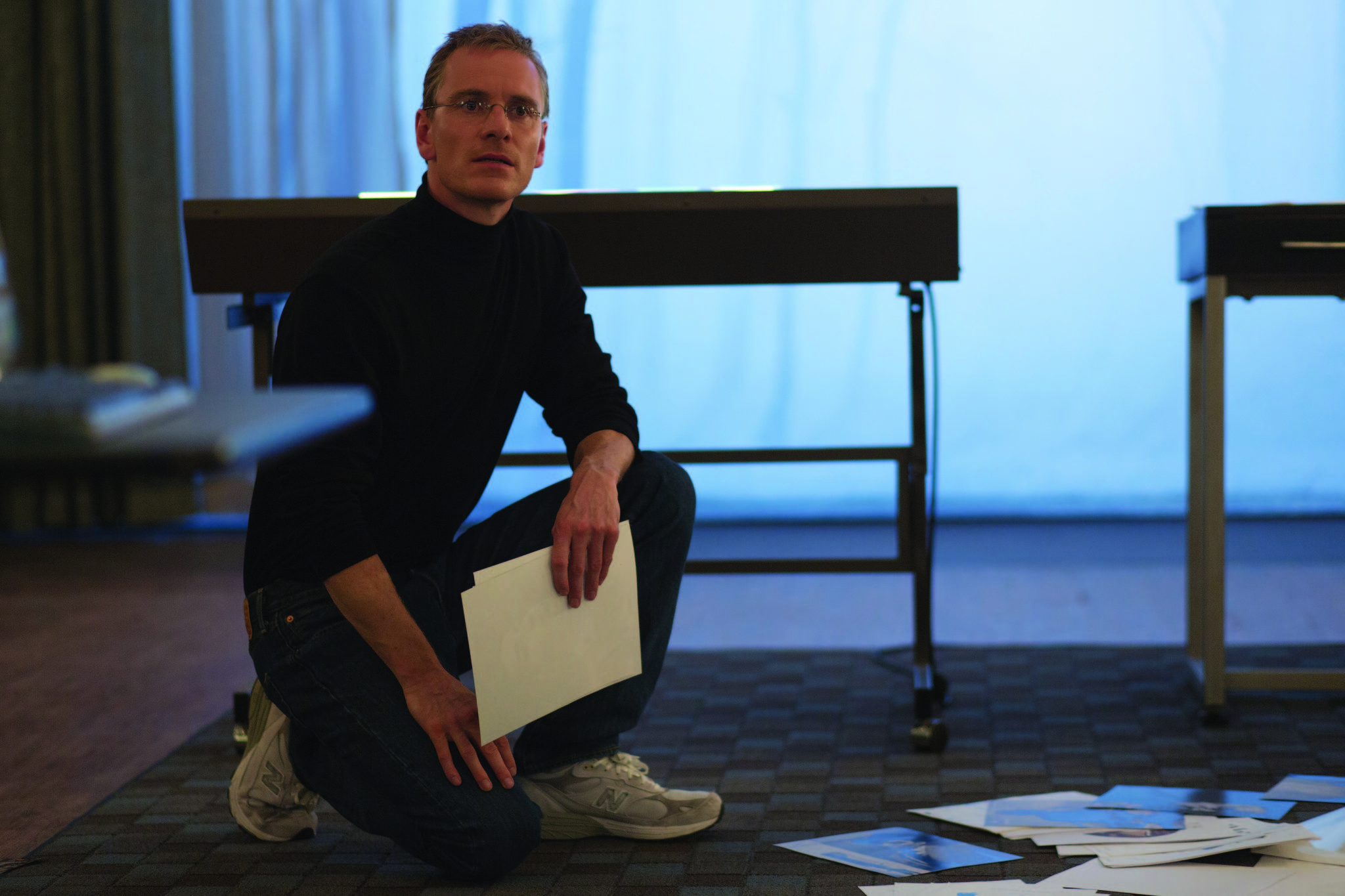 Still of Michael Fassbender in Steve Jobs (2015)