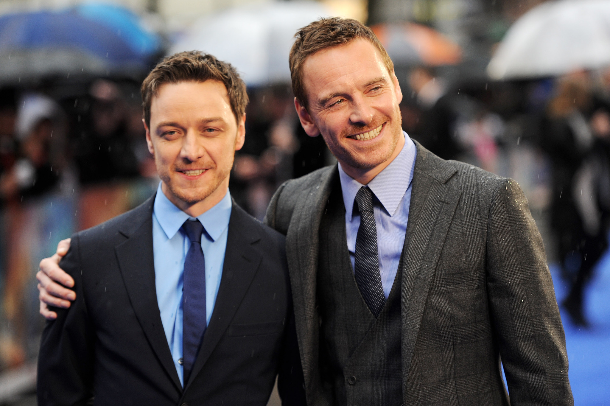 James McAvoy and Michael Fassbender at event of Iksmenai: Praejusios ateities dienos (2014)