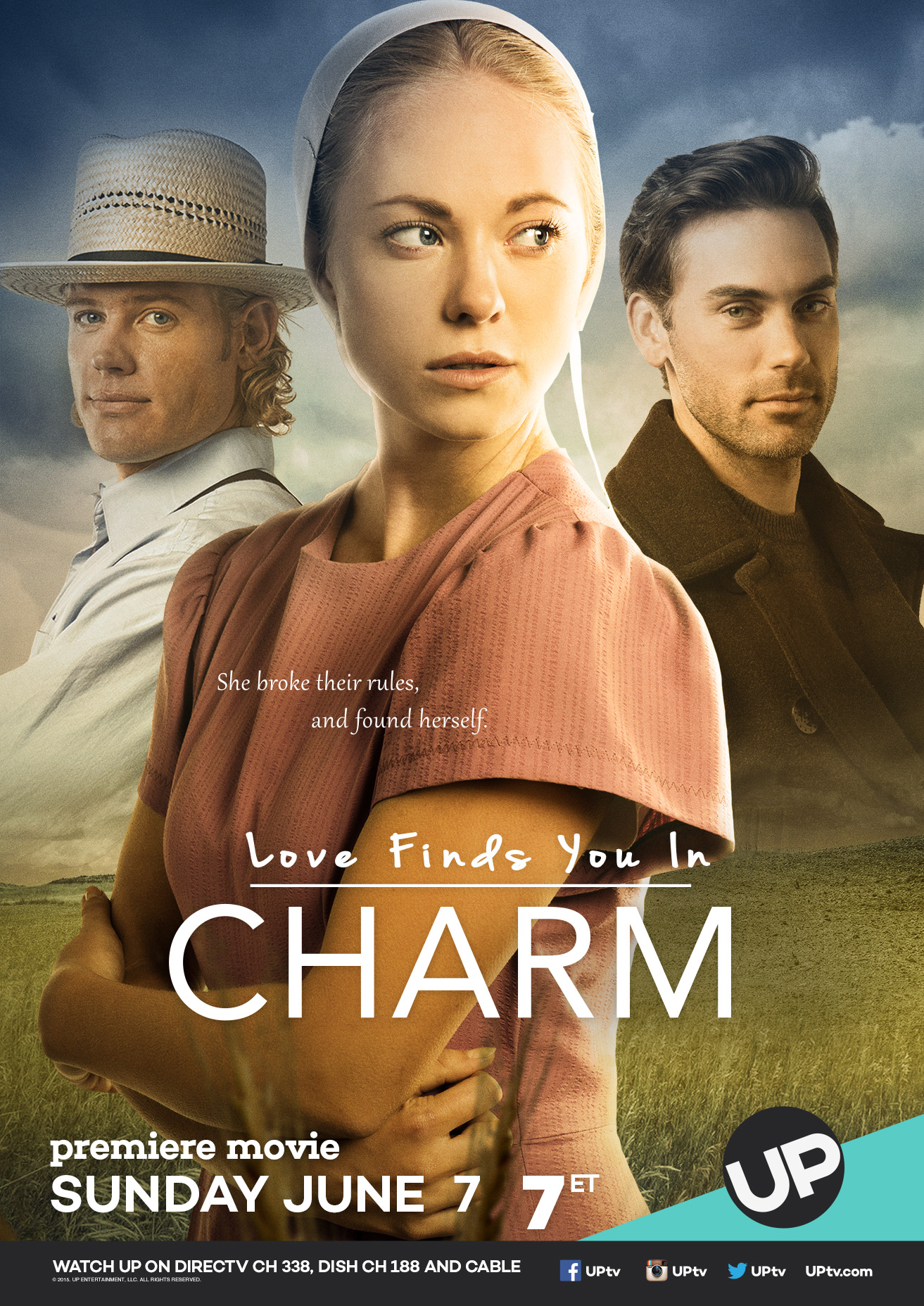 Drew Fuller, Danielle Chuchran and Trevor Donovan in Love Finds You in Charm (2015)