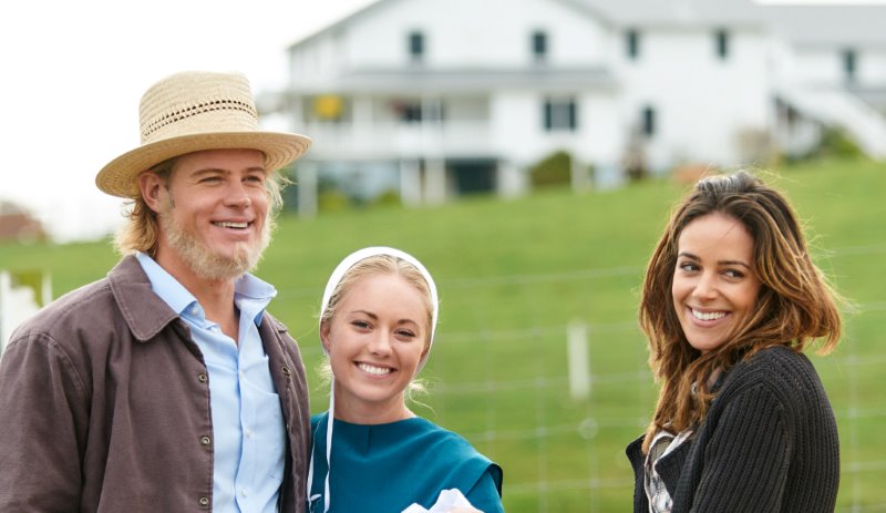 Still of Danielle Chuchran, Tiffany Dupont and Trevor Donovan in Love Finds You in Charm (2015)