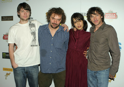 Patrick Fugit, John Hawkes, Shannyn Sossamon and Goran Dukic at event of Wristcutters: A Love Story (2006)