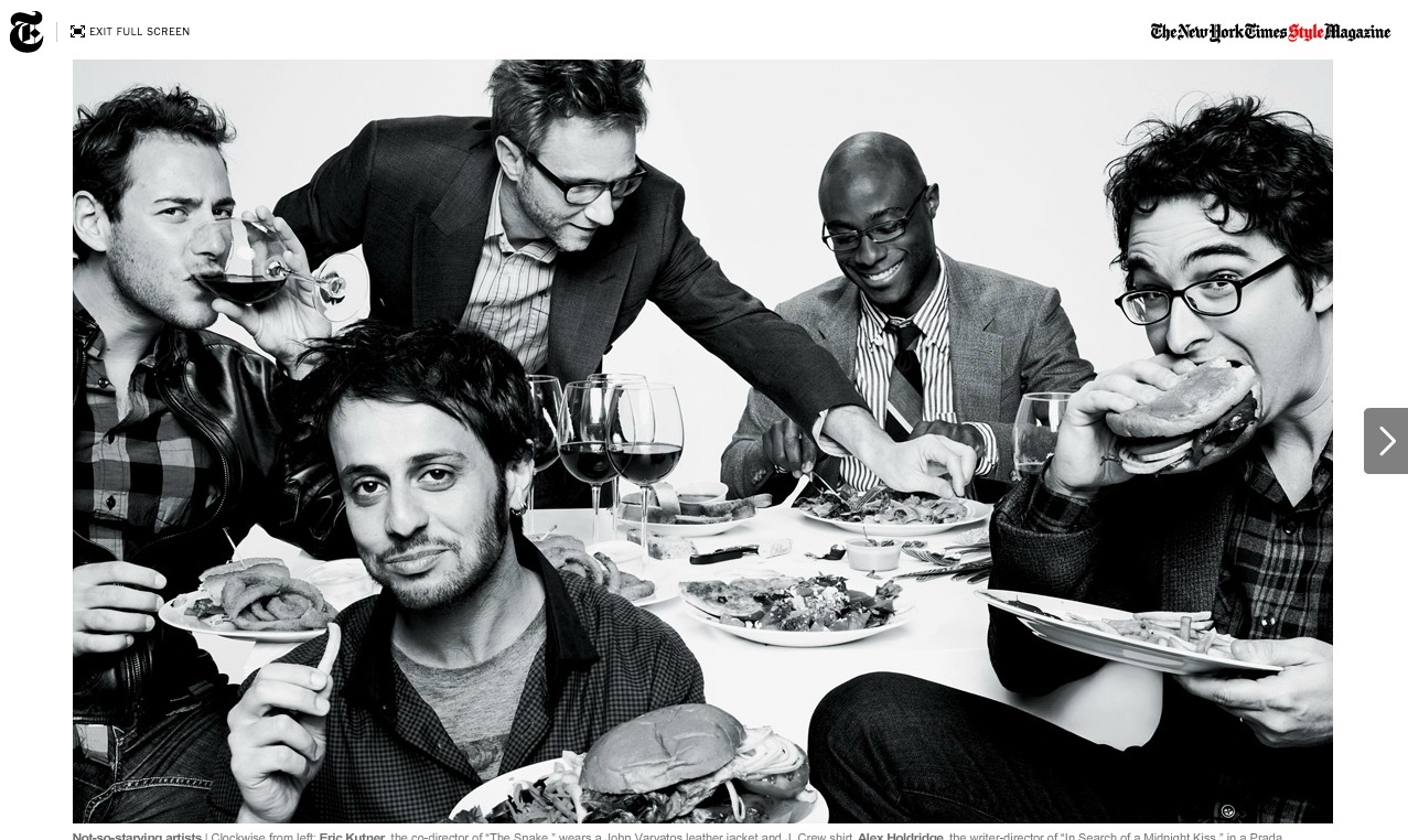 Eric Kutner, Alex Holdridge, Barry Jenkins, Jay Duplass, and Adam Goldstein. NY Times Magazine profile.