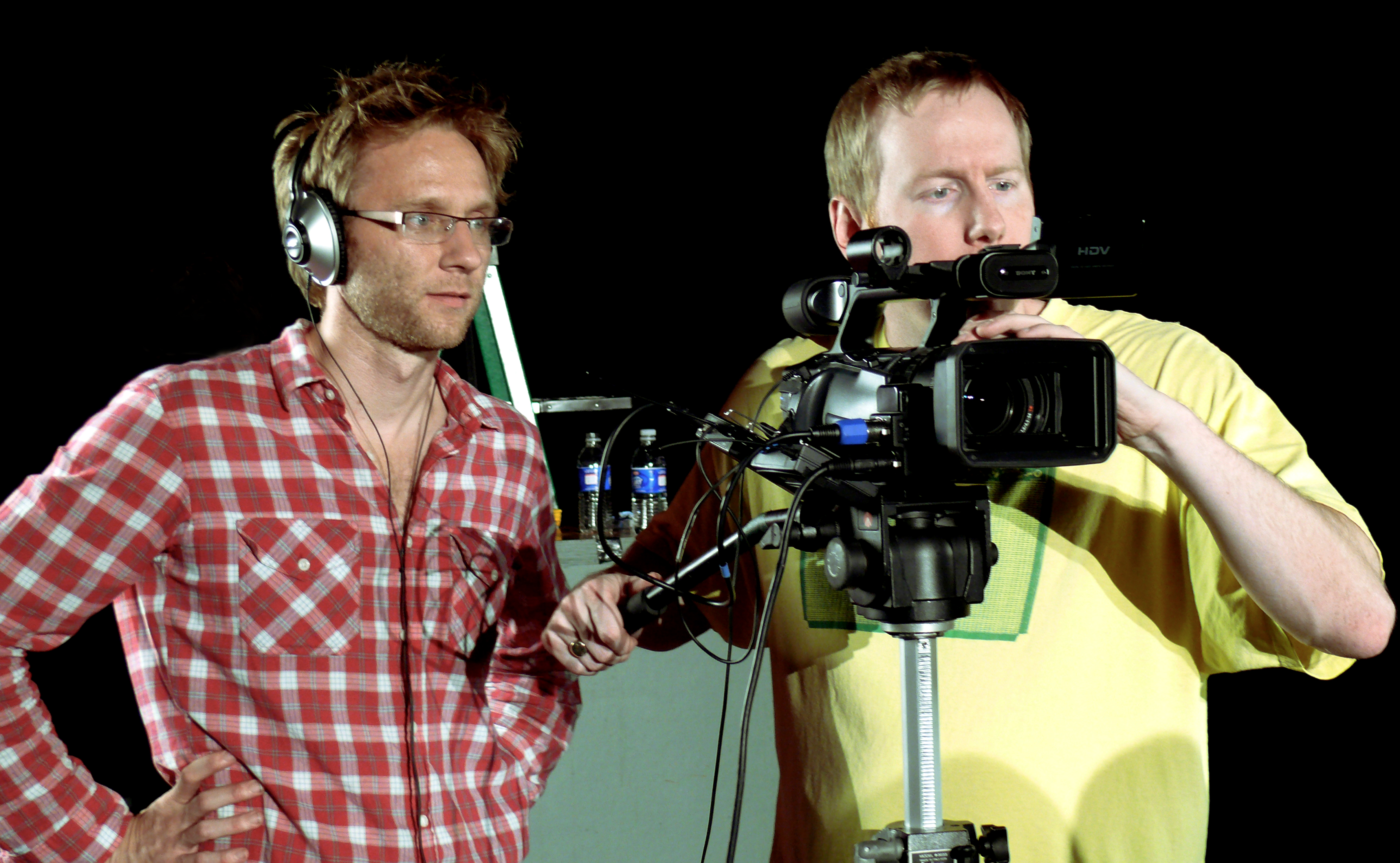 Alex Holdridge and Robert Murphy filming 