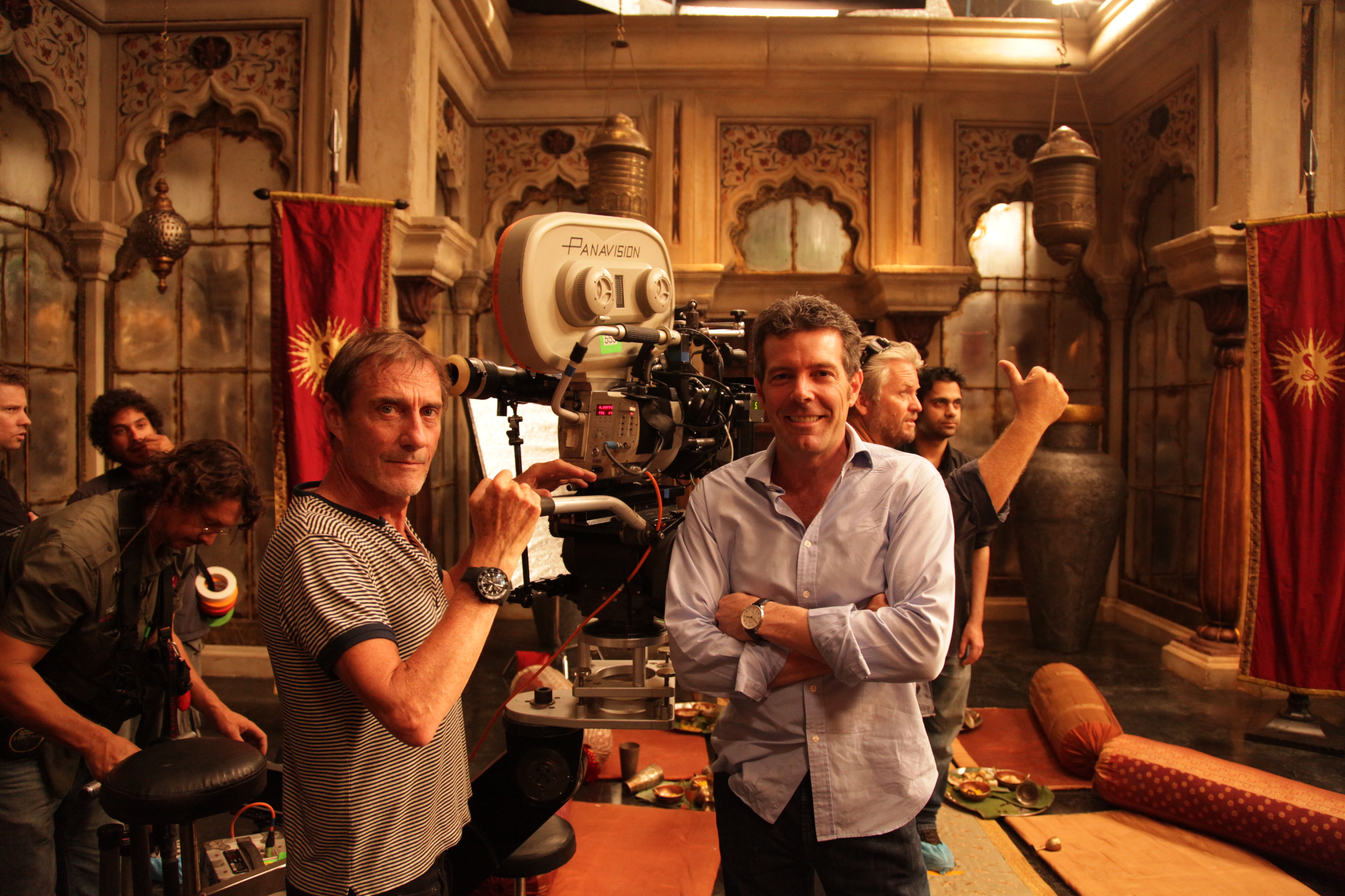 Mr Roland Joffe and his producer Mr Guy Louthan on the set of Singularity Warner Bros Studio's