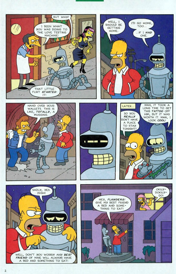 Ani Kyd in The simpson/Futurama crossover comic