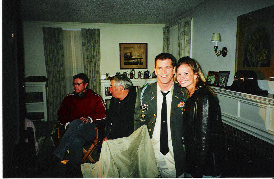 Mel Gibson and Mary Jean Bentley on Set We Were Soldiers