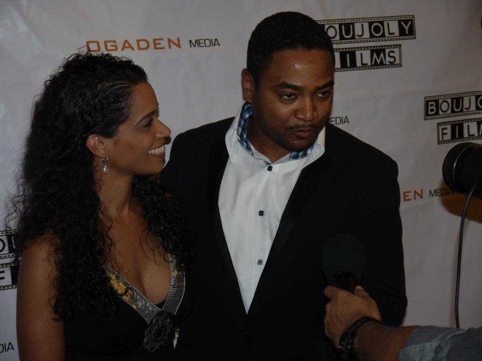 Stephanie St. James with Rotschill Anderson at the Crazy Love Premiere