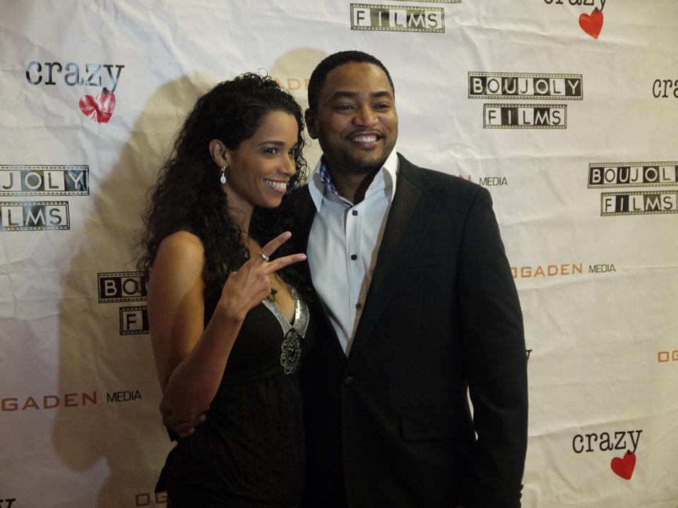 Stephanie St. James with Rotschill Anderson at the Crazy Love Premiere