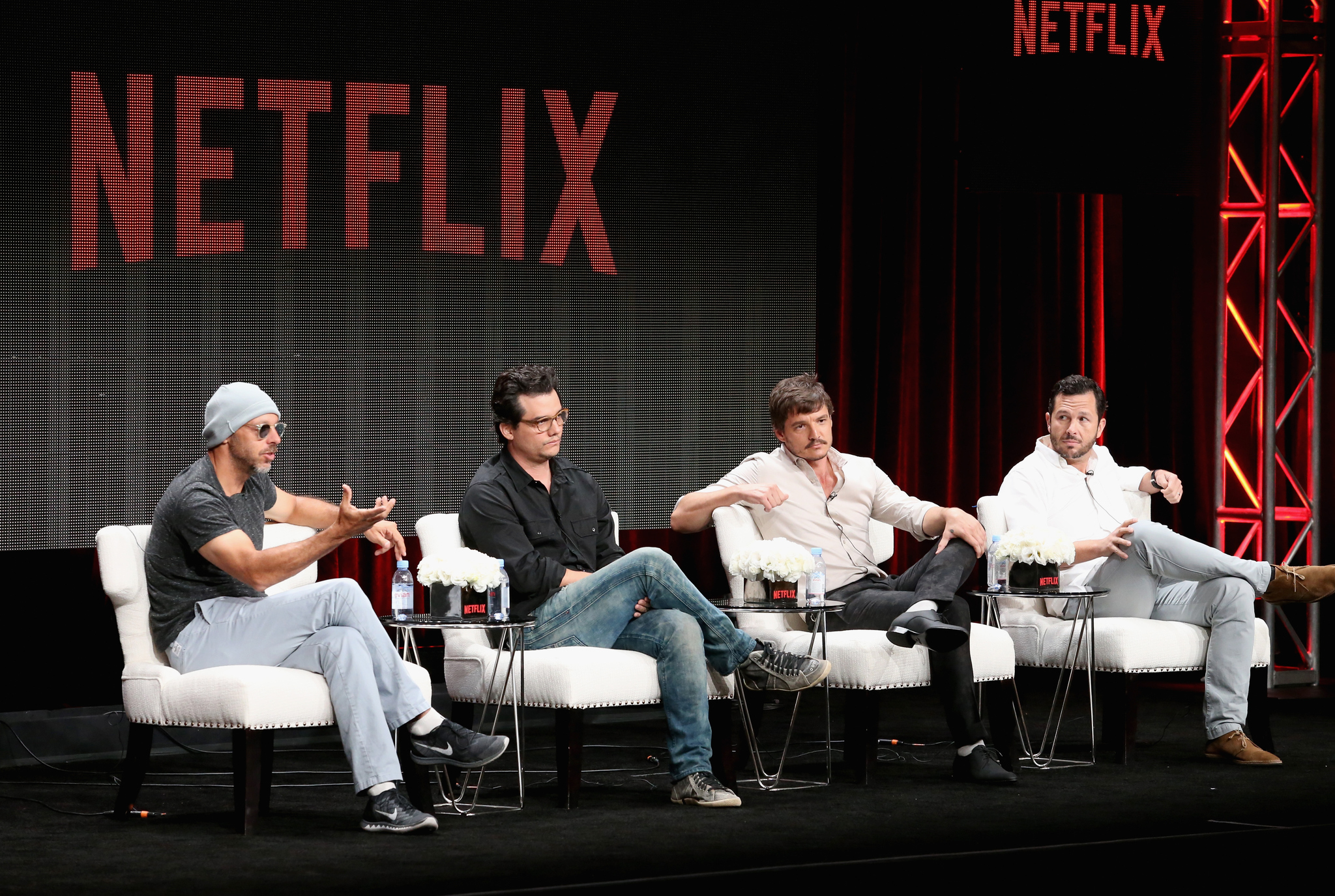 Pedro Pascal, Wagner Moura and Eric Newman