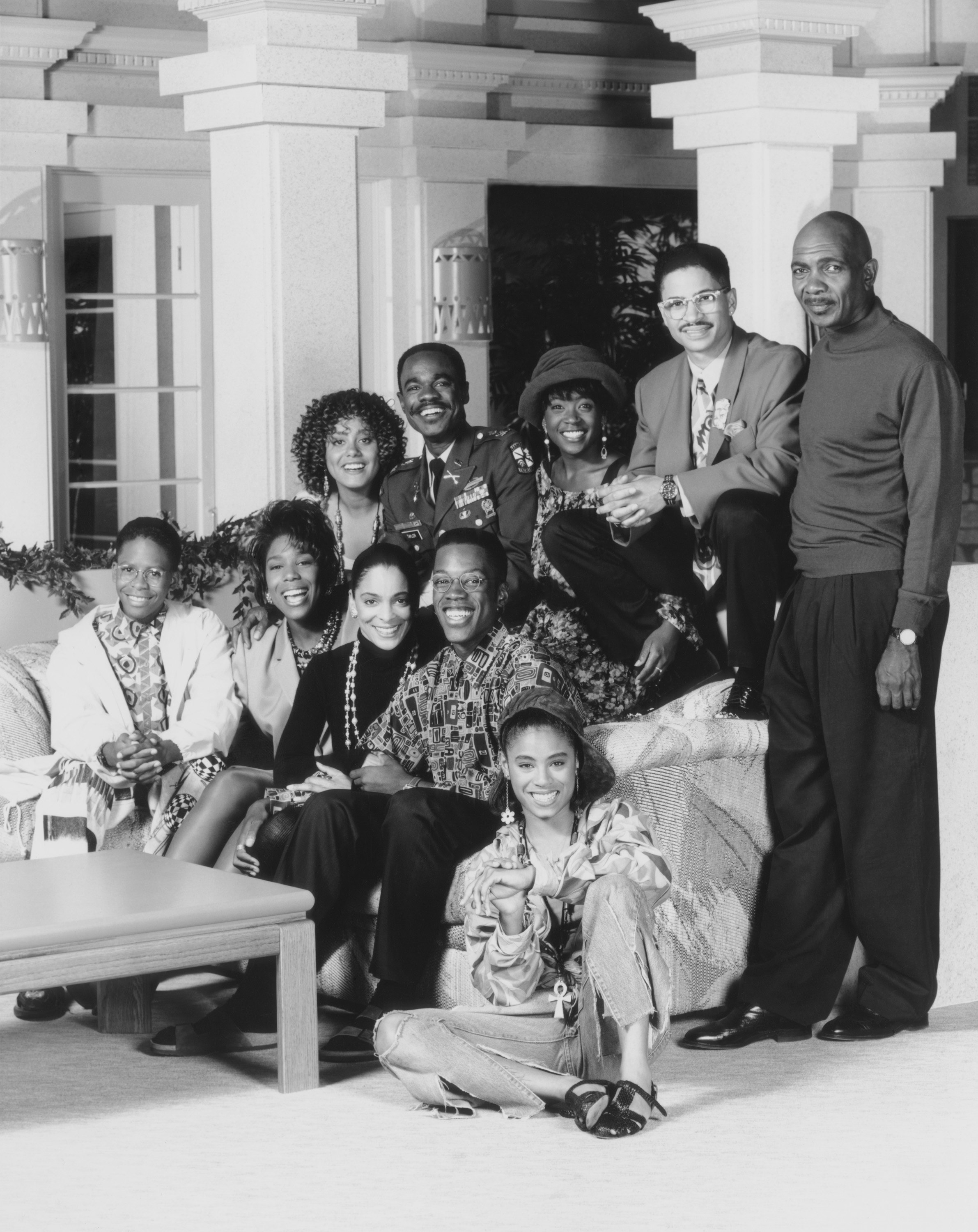 Still of Jada Pinkett Smith, Jasmine Guy, Darryl M. Bell, Charnele Brown, Kadeem Hardison, Dawnn Lewis, Lou Myers, Cree Summer, Glynn Turman and Cory Tyler in A Different World (1987)