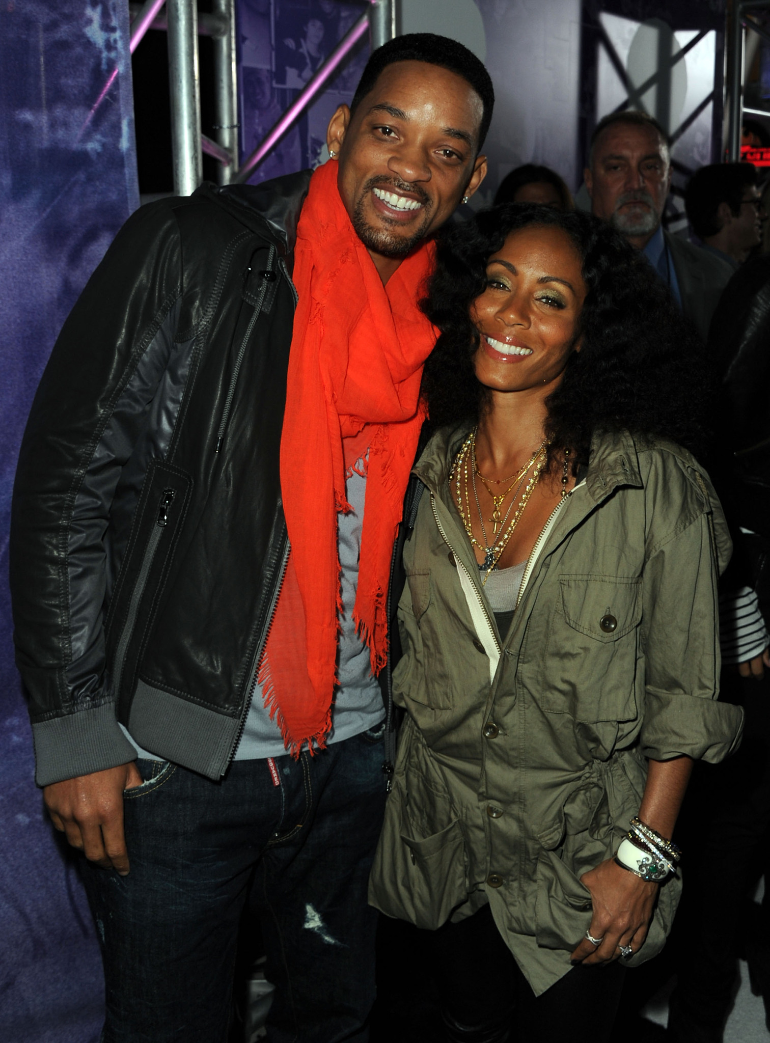 Will Smith and Jada Pinkett Smith at event of Justin'as Bieber'is: niekada nesakyk niekada (2011)