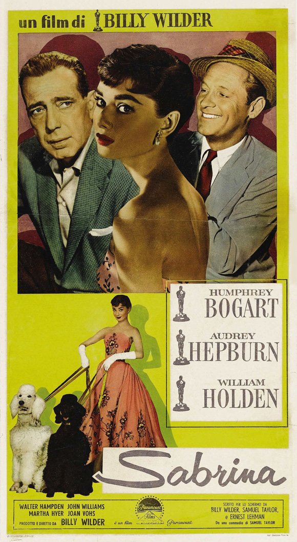 Humphrey Bogart, Audrey Hepburn and William Holden in Sabrina (1954)