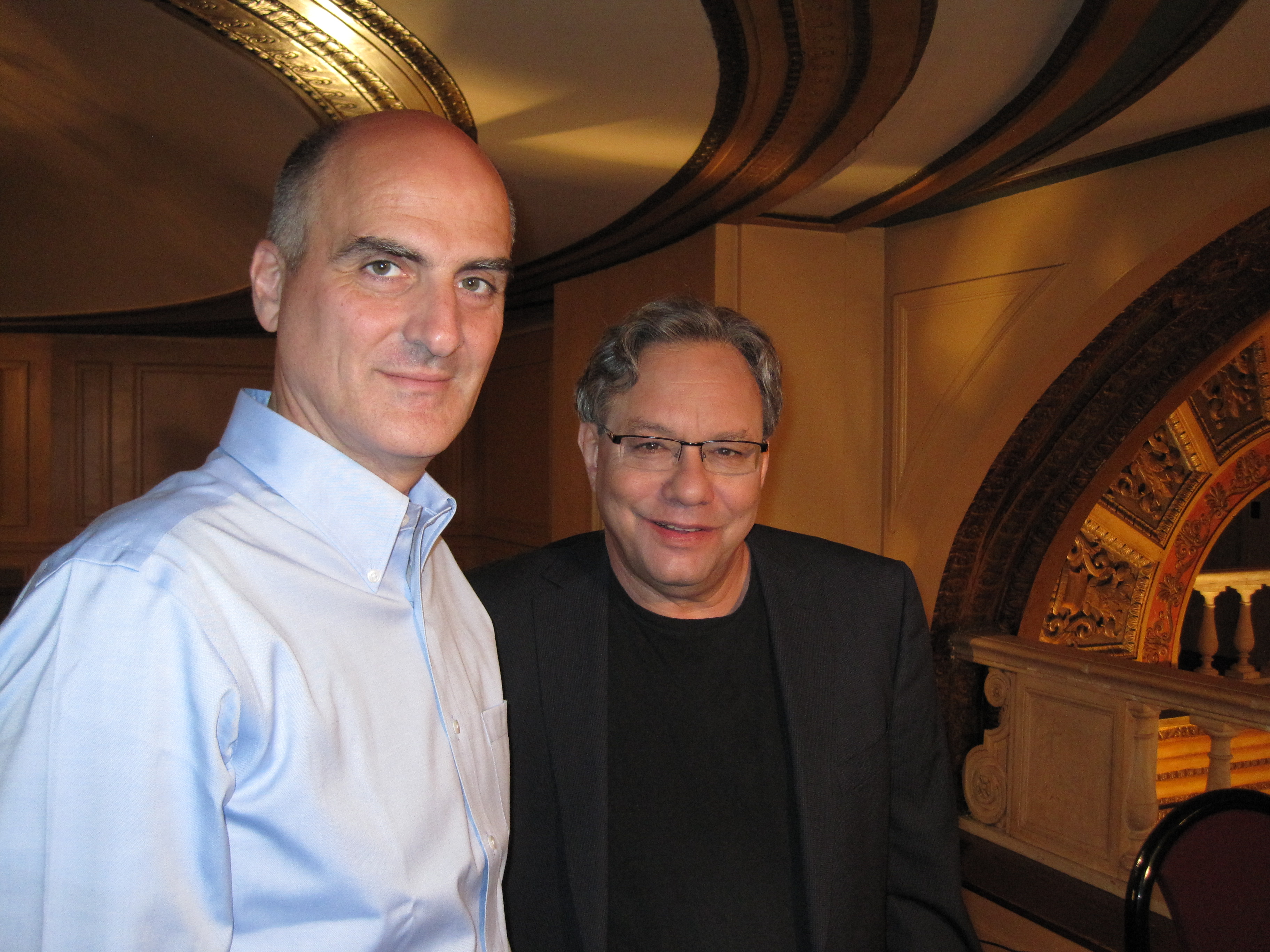 Jack Gulick, Producer and Lewis Black at The Fillmore in Detroit Filming STARK RAVING BLACK.