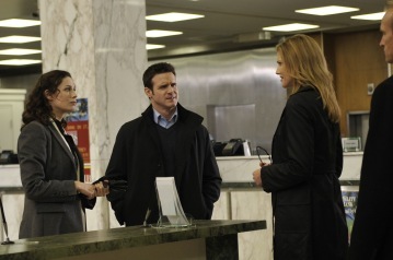 Still of Eddie McClintock, Tricia Helfer and Joanne Kelly in Warehouse 13 (2009)