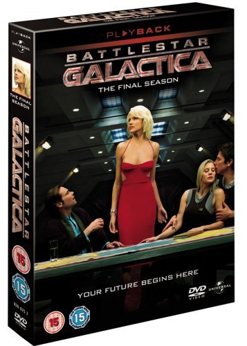 James Callis, Katee Sackhoff, Michael Trucco and Tricia Helfer in Battlestar Galactica (2004)
