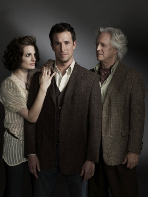 Still of Bruce Davison, Noah Wyle and Stana Katic in The Librarian: The Curse of the Judas Chalice (2008)