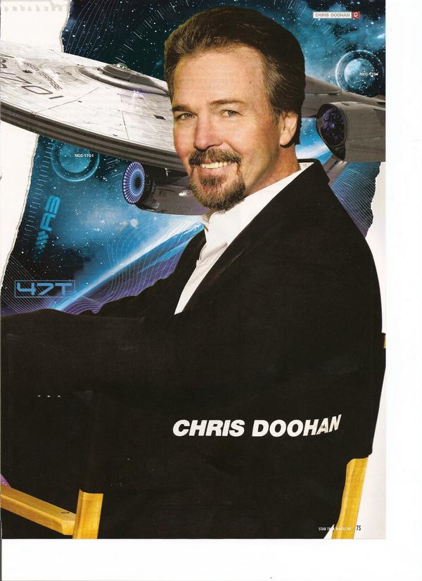 Christopher Doohan sitting in his Star Trek 2009 chair