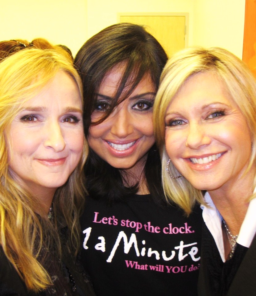 Melissa Etheridge, Namrata Singh Gujral and Olivia Newton-John