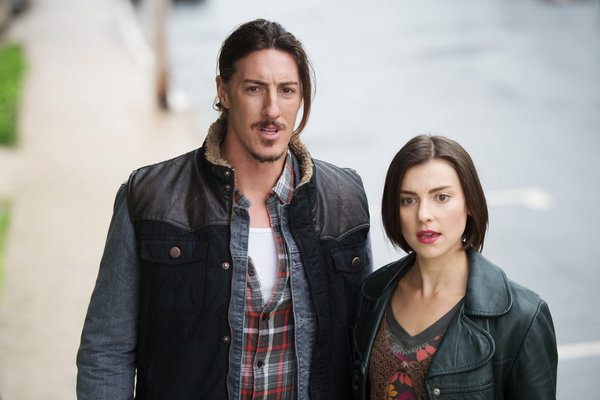 Still of Eric Balfour and Emma Lahana in Haven (2010)