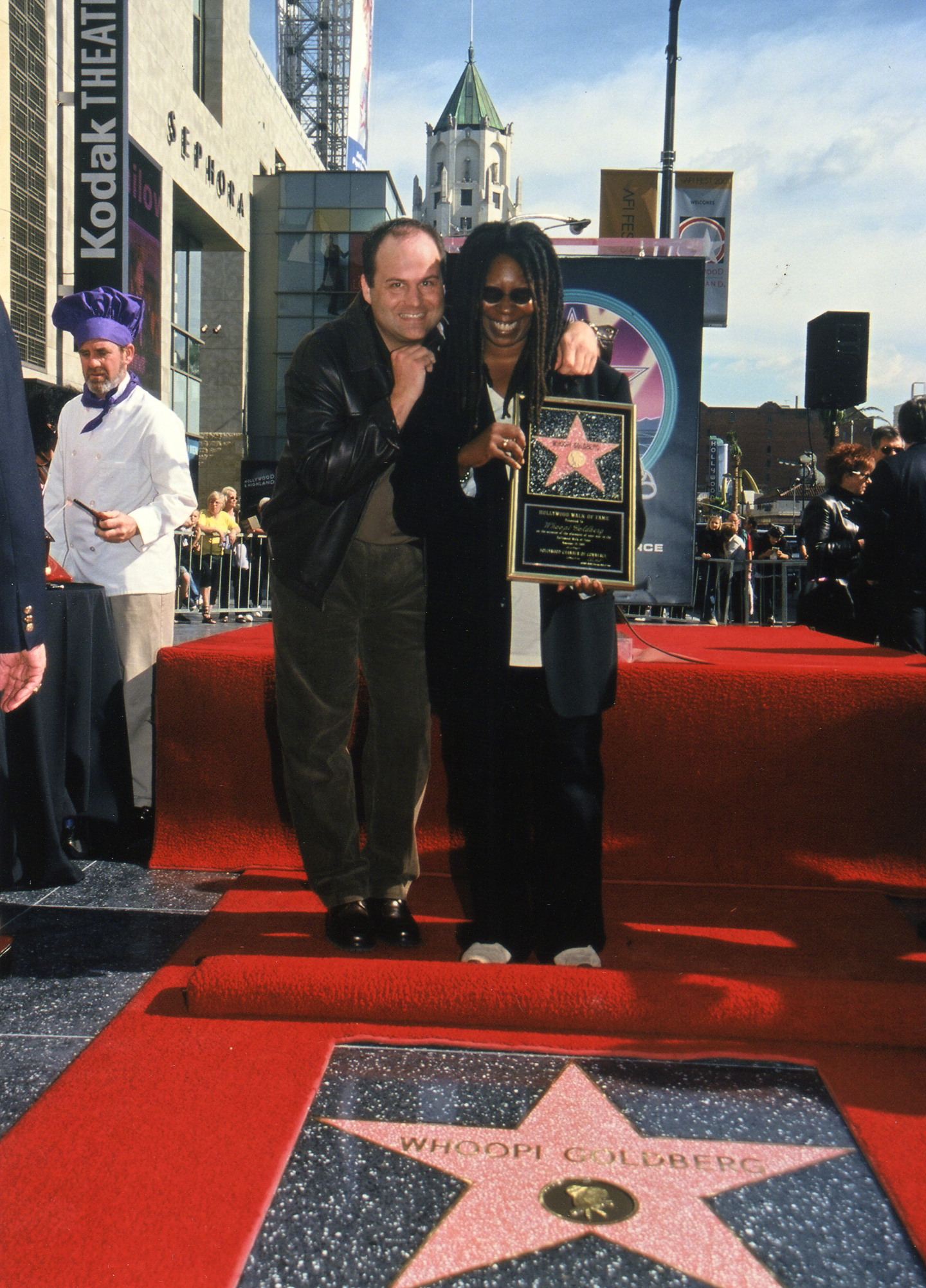Brian Edwards and Whoopi Goldberg - Hollywood Walk Of Fame, 13 November 2001, Hollywood, CA