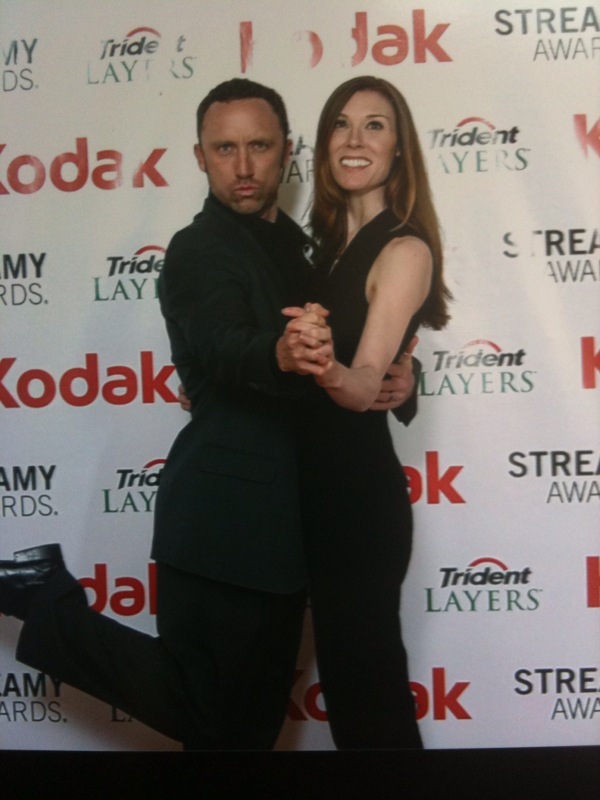 Joel Bryant and Deven Green at the Streamy Awards 2010 after-party.