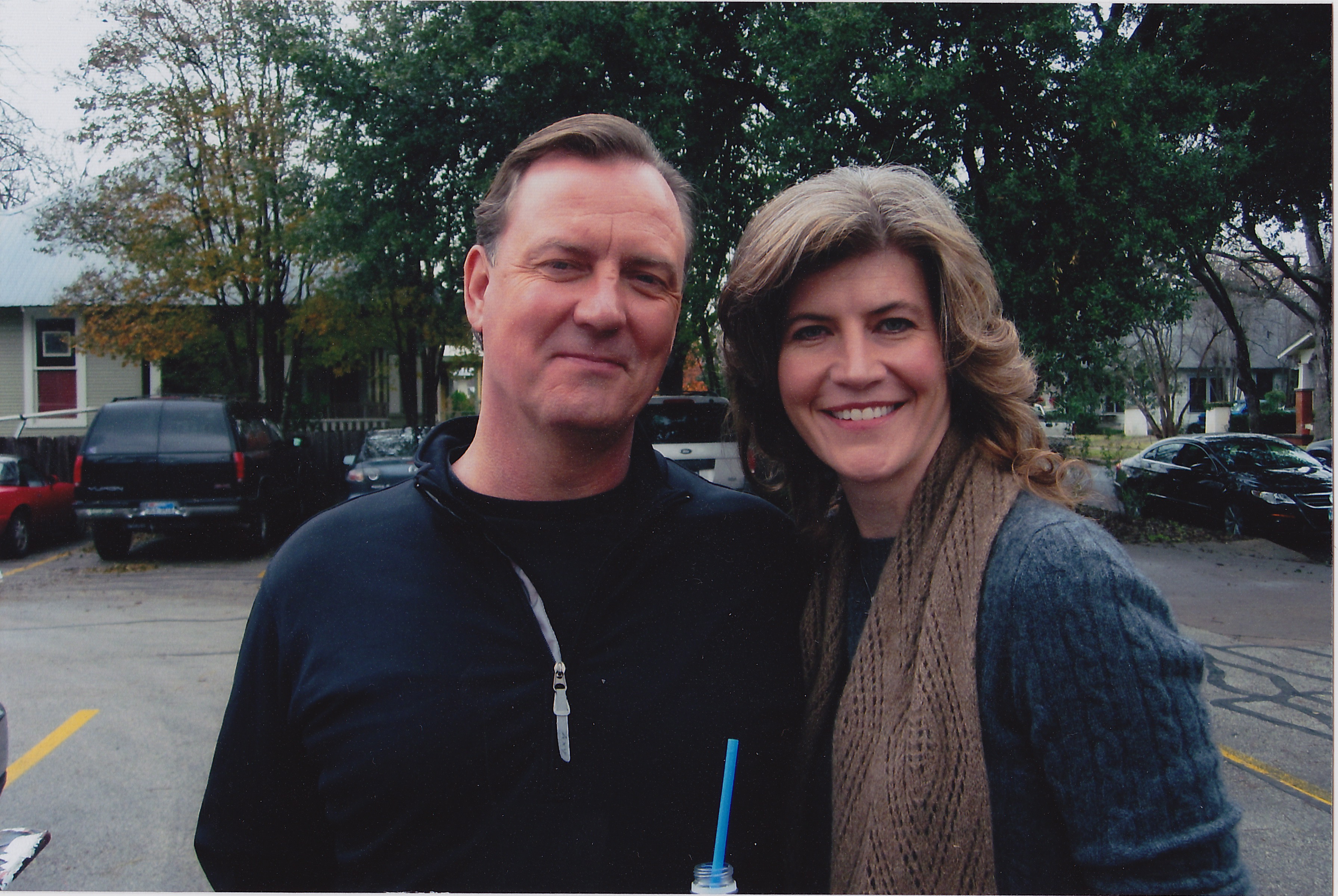 Kathleen Griffith & Barry Tubb on the set of Friday Night Lights