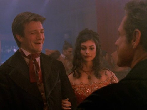 Still of Nathan Fillion and Morena Baccarin in Firefly (2002)