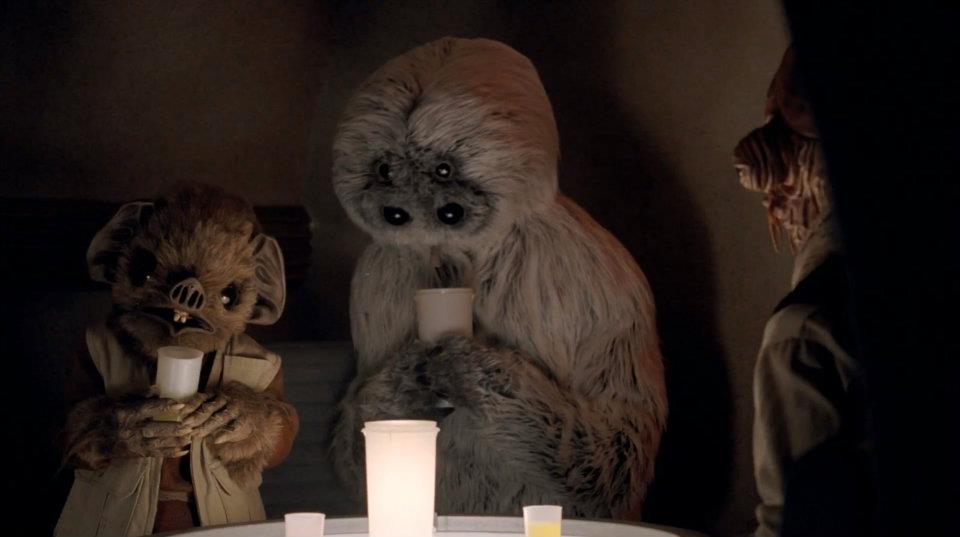 Volkswagon's commercial for the 2012 Superbowl featured a recreation of the Star Wars' Cantina scene, with actress Brianna Gardner playing the character of 