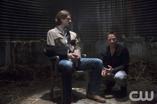 Travis Aaron Wade as Cole & Jared Padalecki as Sam on the CW's Supernatural