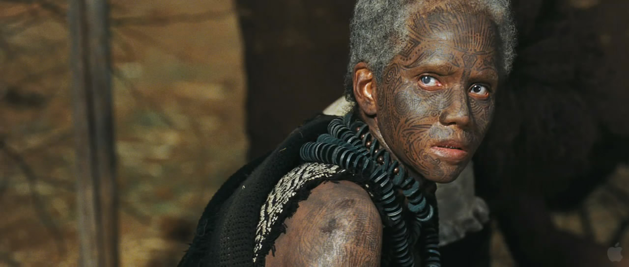Halle Berry as Old Native Woman in Cloud Atlas. 5 piece silicone prosthetic ageing makeup.