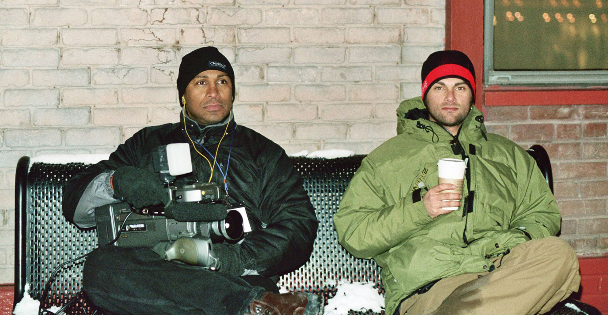 Julian and cameraman Adam Tash filming at Sundance.