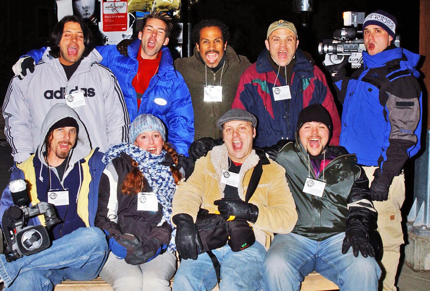 Julian and the entire film crew the first year of filming 'Journey to Sundance'.